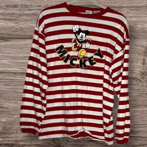 Disney Store Mickey Mouse Striped Long Sleeve T-Shirt